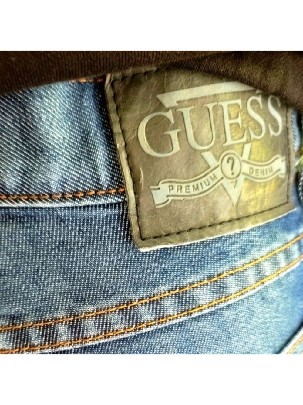 Guess Jeans D46 Low Rider Medium Blue Denim Size 27
